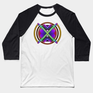 Colorful 3-D Fractal Object Baseball T-Shirt